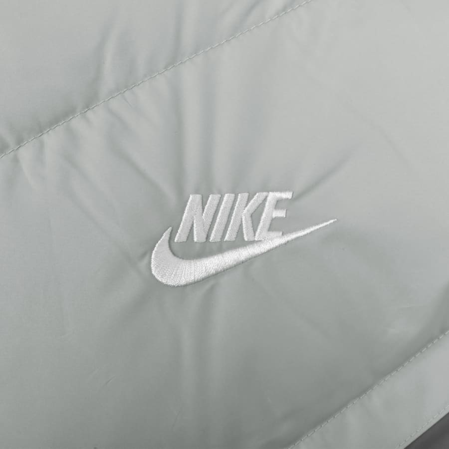 Nike white small logo padded jacket online